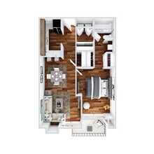 One Bedrom One Bath 309 floor plan